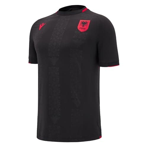 Image of Macron Albania Third Jersey 2024/25 Men's Size, black, L