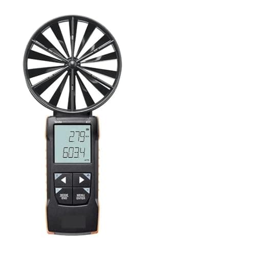 Image of 417 1 Digital 100 Mm Vane Anemometer App Connection With Measurement Funnels 0563 1417