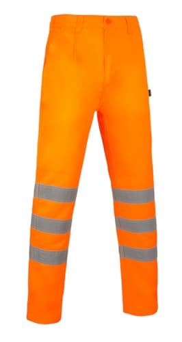 Image of BEESWIFT Vital HI-VIS Rail SPEC Trousers Orange 30T