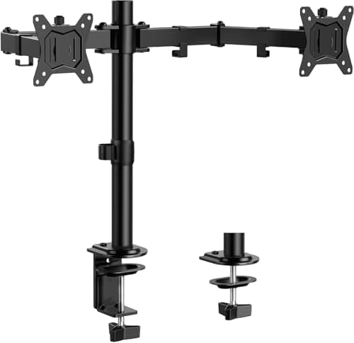 Image of ErGear Dual Monitor Stand for 13 to 32 Inch Screens, Dual Monitor Arm Ergonomic Viewing Angle - Adjustable Tilt 90°/ Swivel 180°/ Rotate 360°/ VESA 75/100mm