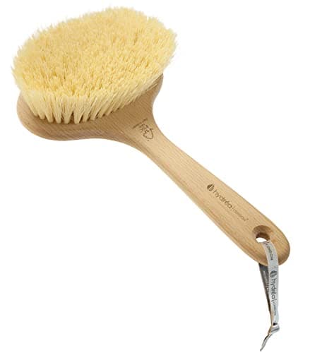 Image of Hydrea London Dry Body Brush Vegan – Premium Exfoliating Skin Brush with Extra Long Cactus Bristle, Dry Brush Cellulite Remover, Exfoliating Body Scrubber, FSC® Certified Beechwood.