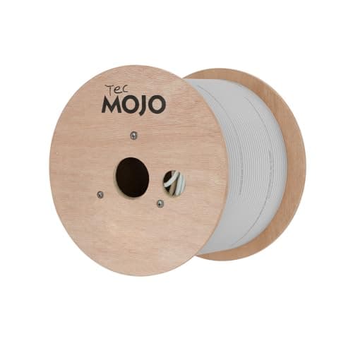Image of Tecmojo CAT6A UTP 305M Reel, 10Gigabit LAN Ethernet Network Bulk Cable Pure Copper Conductor 23AWG LSZH CPR Dca Grey