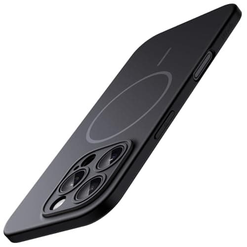 Image of JETech Magnetic Slim Case for iPhone 16 Pro 6.3-Inch Compatible with MagSafe, Full Camera Lens Protection, Ultra-Thin Lightweight Matte Finish Minimalist Phone Cover (Black)