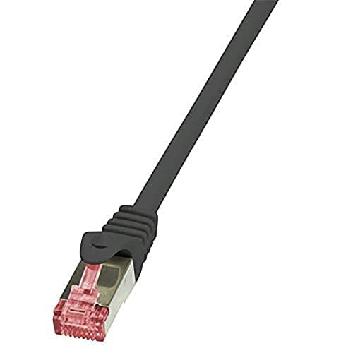 Image of LogiLink CQ2023S CAT6 S/FTP PIMF PrimeLine Patch Cable, 0.50 Meter Length, Black, Black, 0.50 Meter Length