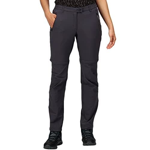 Image of Regatta Highton Zip Off - Water Repellent Hiking Shorts - Women's Trousers Seal Grey
