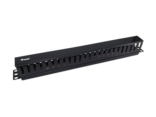 Image of Equip 327314 19" Rack Mount Cable Management Panel - Black
