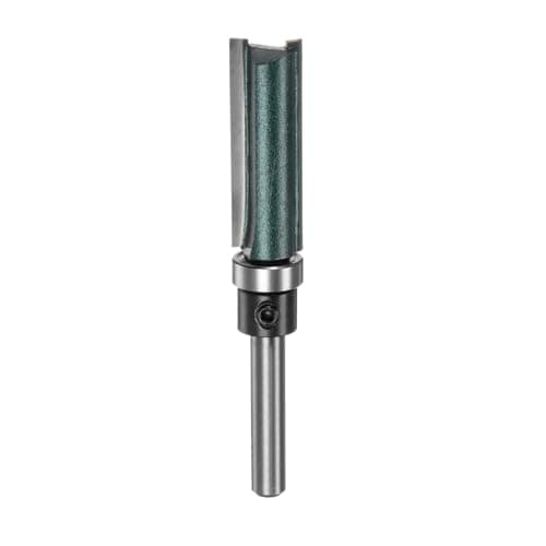 Image of sourcing map Pattern Flush Trim Router Bit 1/4" Shank 1-1/2" Cutting Length 1/2" Cutting Dia with Top Bearings Straight Precise Cutting Woodworking Milling Cutter Tool for Edge Trimming