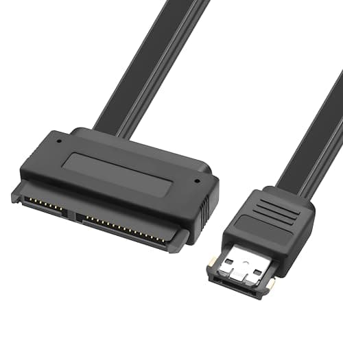 Image of MEIRIYFA SATA 22Pin to ESATA Power Cable, SATA 22Pin Female to e-SATA Male Extension Cable Support 12V 5V for 2.5"/3.5" Hard Disk Drive - 50cm