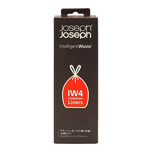 Image of Joseph Joseph IW4 Bin Liners with Tie Tape Drawstring Handles- 50 Litres, Pack of 20- Transparent