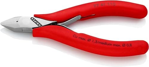 Image of KNIPEX Electronics Diagonal Cutter with Box Joint with Non-Slip Plastic Grips 115 mm, 77 41 115
