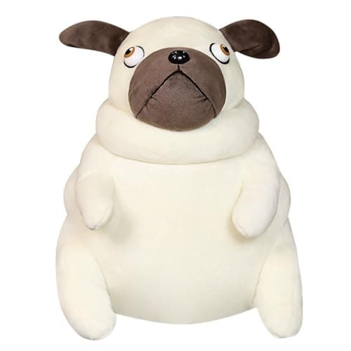 Image of KUKUShining Pug Plush Toy, Cute Stuffed Animal Soft Pugs Plushie Toys Ugly Dog Pet Dolls Gift for Valentines Birthdays(15cm/5.91in)