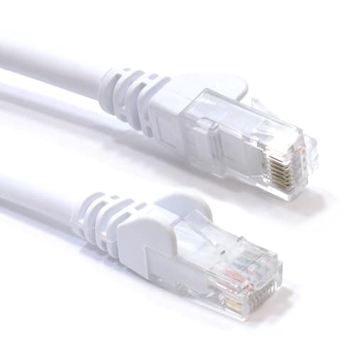 Image of kenable Cat6 Ethernet Cable LSZH White Network Patch Lead RJ45 UTP CCA Gigabit LAN Cable 25m