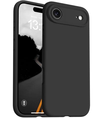 Image of OTOFLY Magnetic for iPhone 17 Air Case,Compatible with Magsafe,Classic Liquid Silicone Mobile Phone Case,Integrated Camera Control Button,Anti-Scratch Microfiber Lining,Black