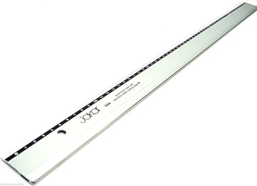 Image of Aluminium Ruler With Stainless Steel Cutting Edge Rule With Grip 60cm 600mm New