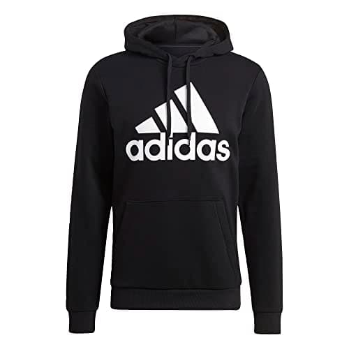 Image of adidas Men's Essentials Fleece Big Logo Hoodie, Black/White, M