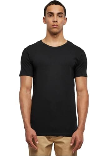 Image of Urban Classics Men's Fitted Stretch tee T-Shirt, Black (Black 7), XXL