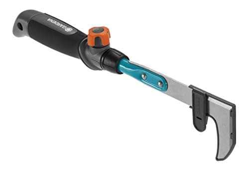 Image of Gardena Combisystem grout scraper: weed scraper for removing moss and weeds in plate joints, double-sided ground and hardened stainless steel blade, corrosion protection (8927-20).