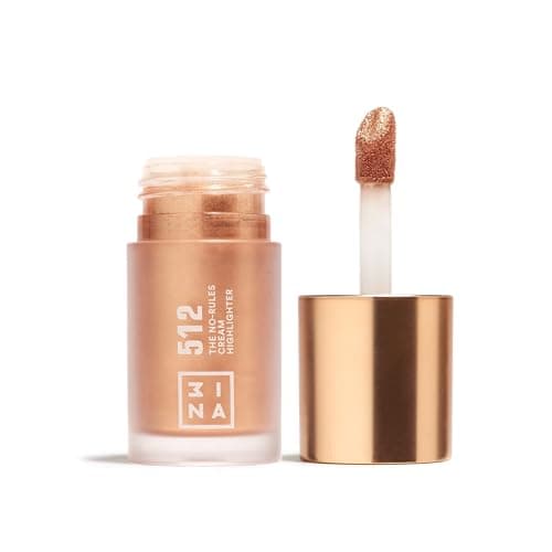 Image of 3INA MAKEUP - The No-Rules Cream Highlighter 512 - Liquid Highlighter Pearly gold for Eyes Lips & Cheeks w Sweet Almond Oil