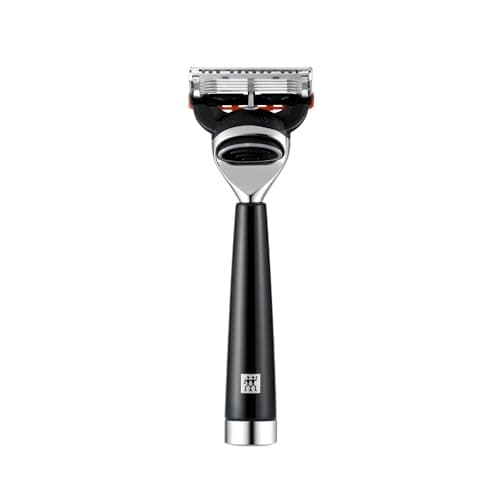 Image of ZWILLING Razor (precious resin handle, wet shave, Gilette Fusion blades, ergonomic design, blade included), Black