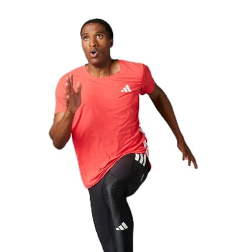 Image of adidas Men's Adizero Running T-Shirt, Red, XL