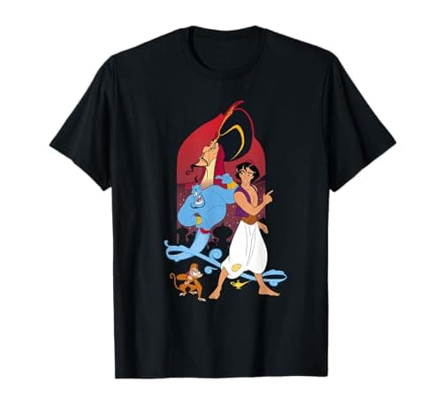 Image of Disney Aladdin The Genie, Jafar And Abu T-Shirt