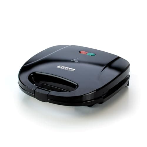 Image of STATUS Rockford 2 Slice Sandwich Toaster, Non-Stick Sandwich Maker, 750W Black, ROCKFORDST1PKB4