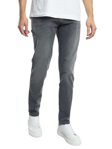 Image of Replay men's Anbass slim fit jeans with power stretch, gray (Dark Gray 096), W34 x L34