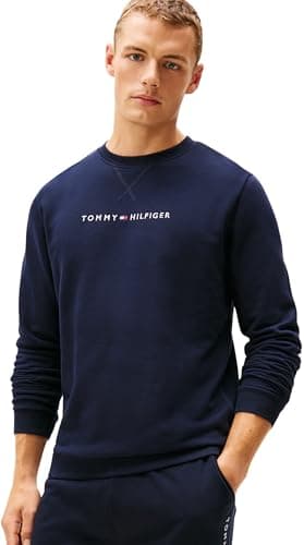 Image of Tommy Hilfiger Men’s Round Neck Sweatshirt, Blue (Desert Sky), L
