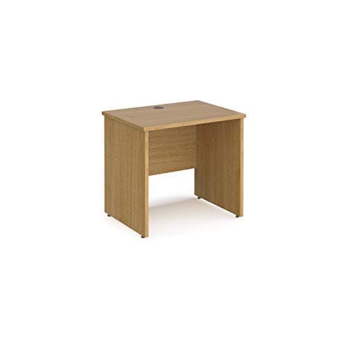 Image of Mr Office Maestro 25 straight desk 600mm deep - panel end leg, Oak, 800
