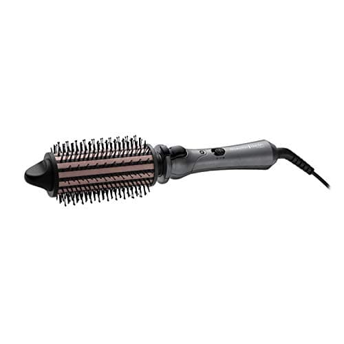 Image of Remington Keratin Protect Heated Hot Hair Brush for Volume, Body, Bounce and Blow-Dry Style Curls (45mm Mixed Bristle Brush, Keratin & Almond Oil Infused Ceramic Barrel, 120°C-180°C) CB65A458