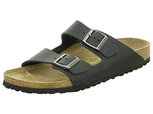 Image of Birkenstock Arizona Black Shearling Suede Unisex Sandals 43 (US Women's 12-12.5)