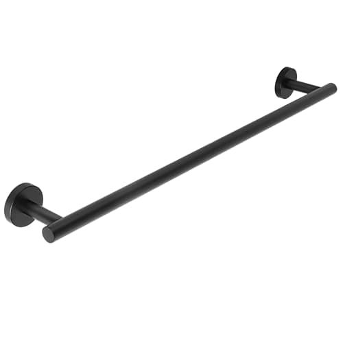 Image of SAYAYO Towel Rail Wall Mounted Black Towel Holder Bathroom Towel Bar for Hand Towel SUS 304 Stainless Steel 24-Inch/60CM, EGKN2301FT-600-B