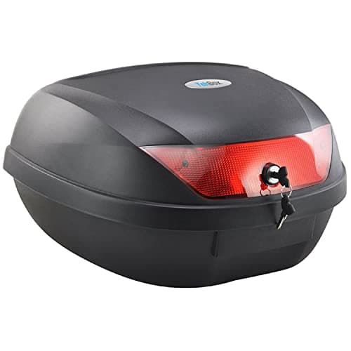 Image of Tekbox Universal Motorcycle Helmet Top Box Luggage Storage For Motorbike Moped Back Rear Case (52L)