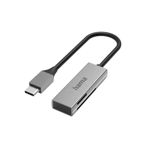 Image of Hama USB Card Reader, USB-C, USB 3.0, SD/microSD, aluminium