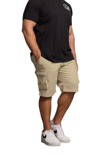 Image of BadRhino Big & Tall Stone Stretch Cargo Shorts - Men's - Plus Size Curve