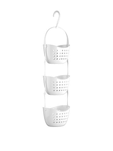 Image of Premier Housewares 3-Tier Shower Caddy - White, W22 x D16 x H83cm