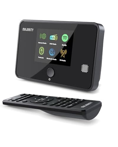 Image of Internet Radio Adapter | WiFi & 5.2 Bluetooth Reciever with Spotify Connect | DAB/DAB+ & FM Digital Radio | Optical & Line Out | Remote Control | Active Speakers Required | MAJORITY Robinson 2 IR