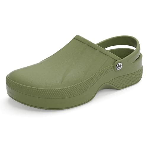Image of Lakeland Active Men's Allonby Garden & Work Clogs Waterproof Wide Fit - Moss Green - 8 UK