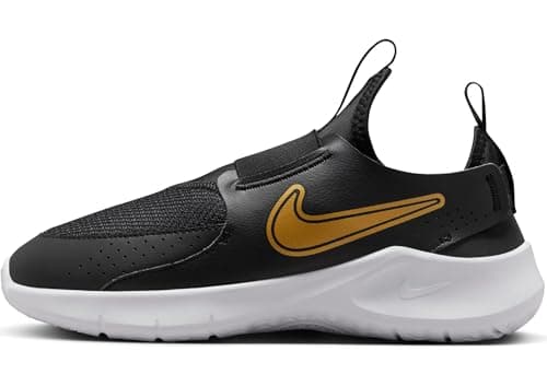 Image of Nike Flex Runner 3 Older Kids' Running Shoe FN1294, Black Metallic Gold White, 18.5 EU