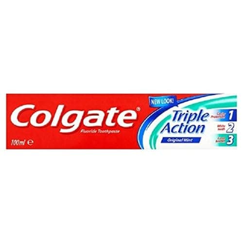 Image of Colgate triple action original mint fluoride toothpaste 100ml pack of 1