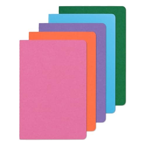Image of Thboxes 5Pcs A5 Lined Notebooks, 60 Pages(30 Sheets) Each Soft Cover Lined Notepad Multipack Notebook for Students Travelers Making Plans, Writing Memos (5 Mixed Color)