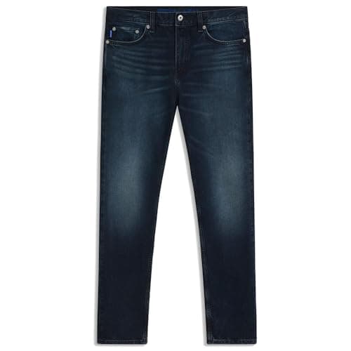 Image of Hugo Men's Ash Jeans Trousers, Dark Blue, 32 W/32 L