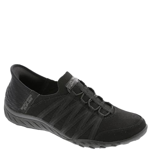 Image of Skechers Women's Breathe-Easy ROLL-with-ME Sneaker, Black, 7 UK