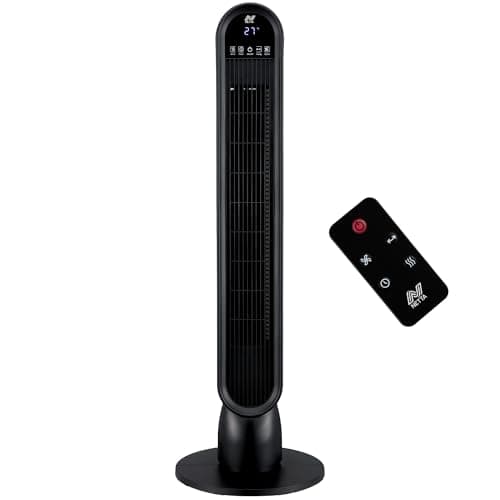 Image of NETTA 36 Inch Tower Fan with Remote Control - Bladeless Oscillating Fan with LED Display & 8-Hour Timer - 3 Wind Modes, 3 Speed Settings - Electric Floor Fan for Home, Kitchen & Office - Black