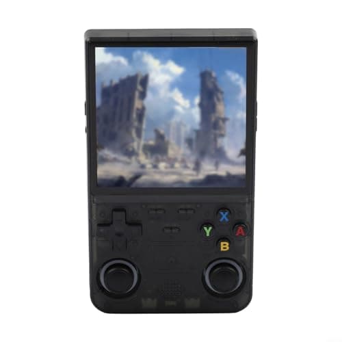 Image of BEAZOOM R36 Handheld Game Console 128GB, 4.0-Inch HD Screen Retro Gaming Device, Portable ABS Player Purple(Blue 64G)