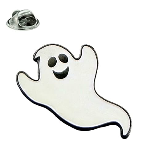 Image of GBJUK Glow in the Dark Cartoon Scary Ghost Enamel Pin Lapel Badge with Butterfly Clasp Back