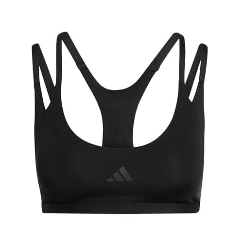 Image of adidas Women's Optime Workout Strappy Light Support Bra, Black, S