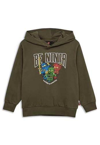 Image of LEGO® Ninjago Children's Hoodie - Hoodie for Boys and Girls in Various Designs, Dark Olive, 104