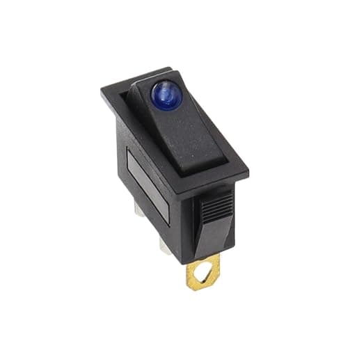 Image of KCD3 220V ON/OFF SPST Rocker Switch Single Pole Single Throw 2 3 Position 20A 125VAC With LE*D Light(Blue cat eye,2PCS)