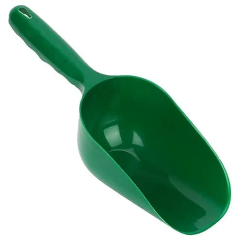 Image of Harrista Garden Pet Home Scoop – Green – Plastic Planting Scoop with Ergonomic Handle, Lightweight Multi-Purpose Garden Shovel for Soil, Compost, Fertiliser & Pet Food